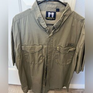 Smiths breathable work shirt brown/beige short sleeve XL